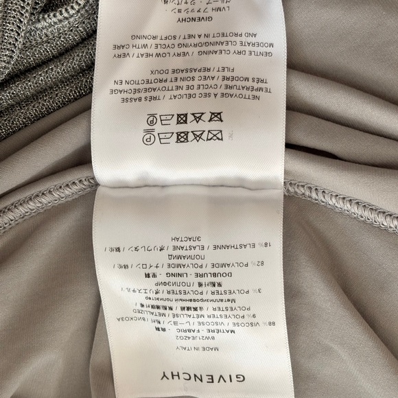 Givenchy Silver Metallic Knit Mini Dress - Size S - Picture 5 of 7